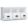 vidaXL TV Cabinet White Engineered wood Medium TV Cabinet Rectangular