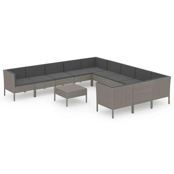 vidaXL Garden Lounge Set Grey