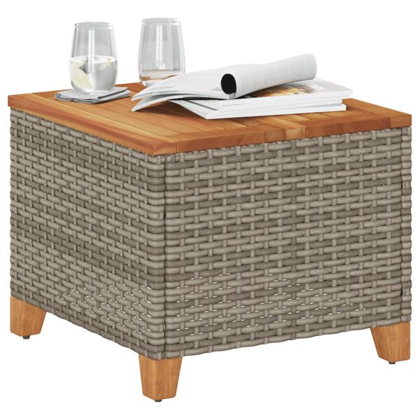 vidaXL Garden Table Gray and brown