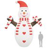 vidaXL Inflatable Snowman Multicolour Oxford fabric Large