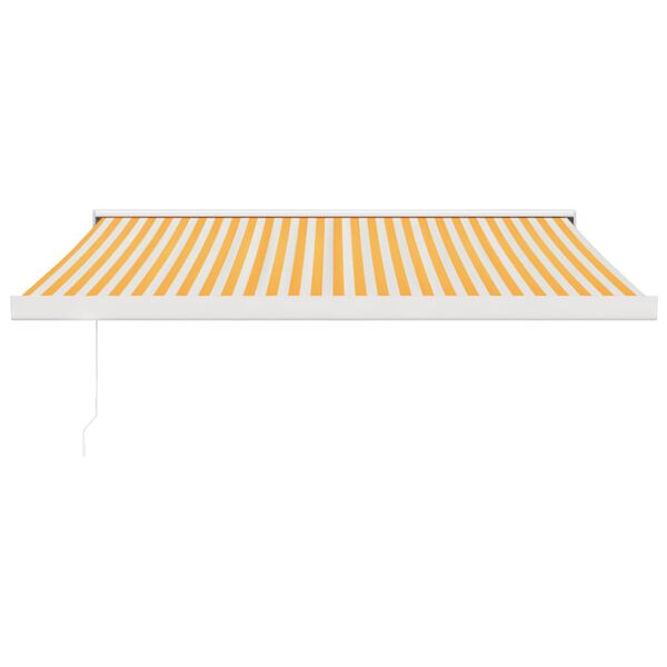 vidaXL Retractable Awning Yellow and White