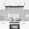 vidaXL Kitchen Backsplash Transparent 31.5"x15.7" Tempered Glass