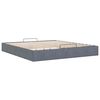 vidaXL Ottoman Bed Dark Grey Velvet, Metal, Plywood, Engineered Wood Full