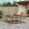 vidaXL Patio Dining Set Mix beige, Light grey, Black