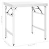 vidaXL Kitchen Folding Work Table 34"x24"x32" Stainless Steel