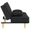 vidaXL Sofa Bed Black Fabric (100% polyester), plywood Standard