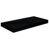 vidaXL Wall Shelf Set of 4 High gloss black Honeycomb MDF, metal