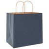vidaXL Paper Bags 250 pcs with Handles Blue 26x17x25 cm