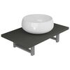 vidaXL Bathroom Furniture Set Gray Engineered wood Compact Modern
