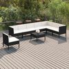 vidaXL Garden Lounge Set Black