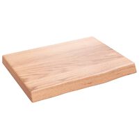 vidaXL Wall Shelf Light Brown 15.7"x11.8"x(0.8"-1.6") Treated Solid Wood Oak