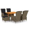 vidaXL Dining Set Brown