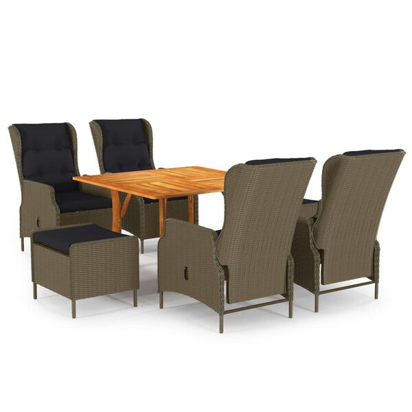 vidaXL Dining Set Brown