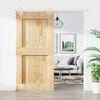 vidaXL Sliding Door with Hardware Set 39.4x82.7" Solid Wood Pine
