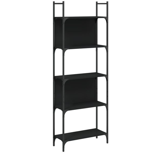 vidaXL Bookshelf Black Engineered wood Large Bookshelf Rectangular
