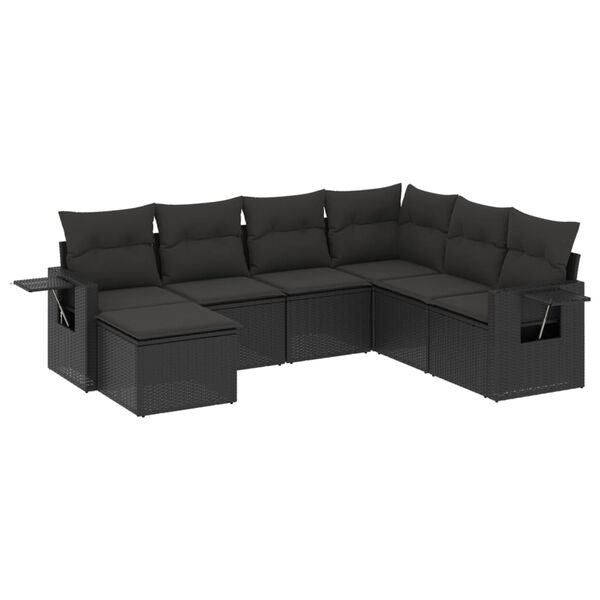 vidaXL Garden Sofa Set Black