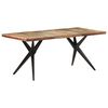 vidaXL Dining Table Mixed color Solid reclaimed wood 70.9x35.4x29.9 in