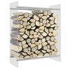 vidaXL Firewood Rack Transparent 31.5x13.8x39.4" Tempered Glass