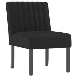 vidaXL Slipper Chair Black Velvet, solid wood, plywood Single