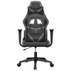 vidaXL Gaming Chair Black and Grey Faux Leather One Size Swivel