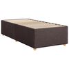 vidaXL Bed Frame Dark Brown Polyester, Plywood, Engineered wood
