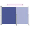 vidaXL Side Awning Blue Polyester with PU coating, Iron 63 in x 118 in