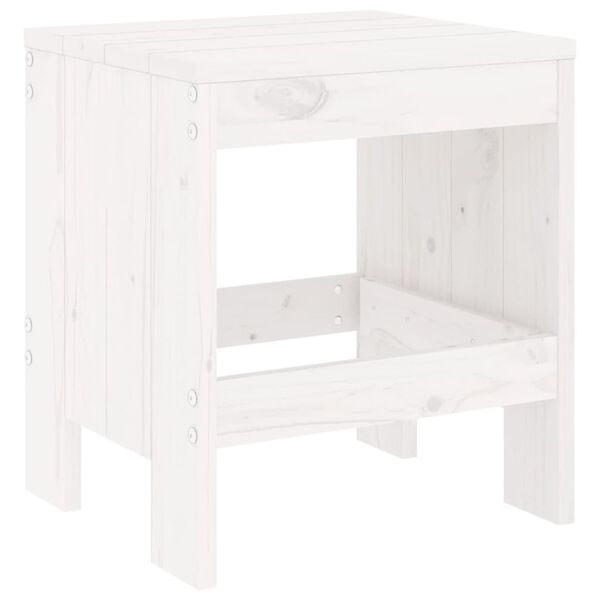 vidaXL Garden Bistro Set White Solid pine wood Compact Durable