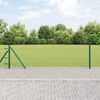 vidaXL Fence Post Green 82.02 x 1.31 ft (1.97 in mesh) Steel and PVC