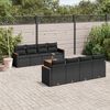 vidaXL Garden Sofa Set Black