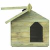vidaXL Dog House Green Impregnated pinewood Medium Durable Dog House