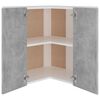 vidaXL Hanging Corner Cabinet Concrete Gray Engineered Wood Medium