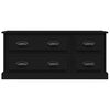 vidaXL TV Cabinet Black Engineered wood Compact TV Cabinet Rectangular