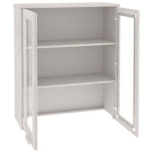 vidaXL Top For Highboard White Solid Pinewood, MDF 33.5 x 13.8 x 39.4 in