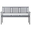 vidaXL Bench Grey Solid eucalyptus wood Medium Durable Bench