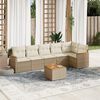 vidaXL Garden Sofa Set Beige, Cream White