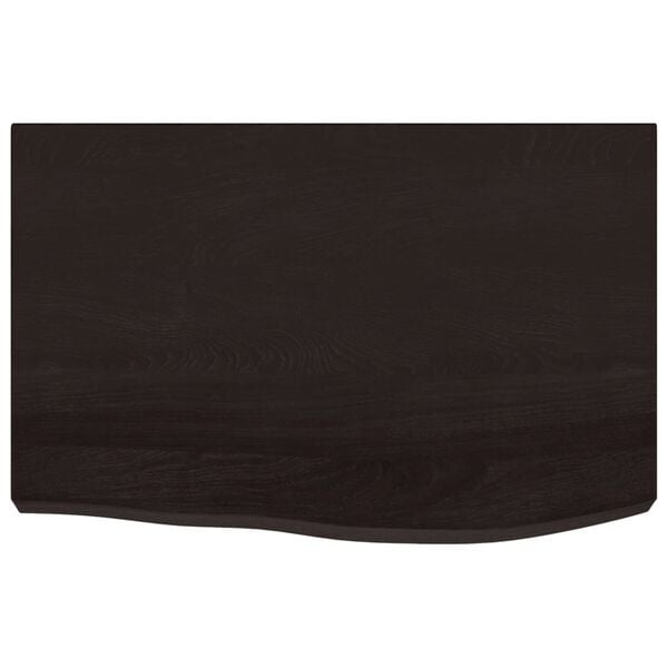 vidaXL Bathroom Countertop Dark Brown 23.6 x 19.7 x (0.8-1.6) " Treated Solid Wood