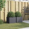 vidaXL Planter Set of 2 Anthracite Cold-rolled steel Medium