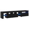 vidaXL TV Cabinet 2 pcs Black Oak 260 x 37 x 40 cm Engineered Wood