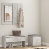 vidaXL Hallway Furniture Set Concrete grey Engineered wood Medium