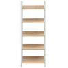 vidaXL Shelf Cabinet Oak and white Engineered wood, steel