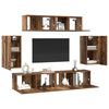 vidaXL TV Cabinet Set Wall-mounted 6 pcs Old Wood Engineered Wood
