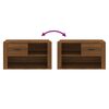 vidaXL Shoe Cabinet Brown Oak Engineered Wood 31.5x13.8x17.7 in