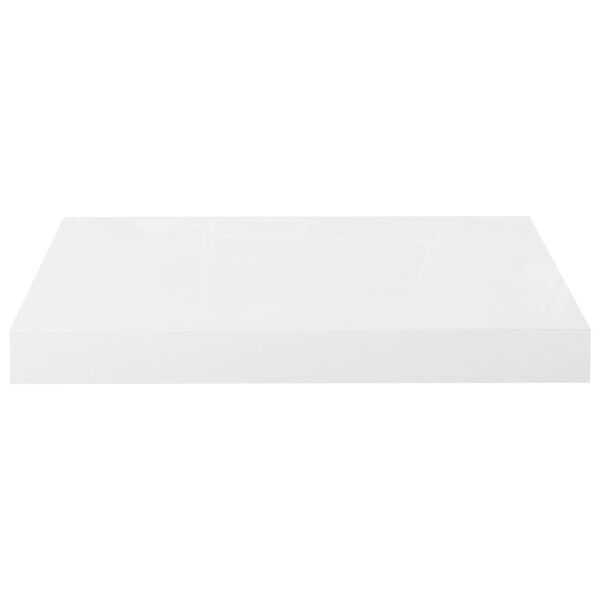 vidaXL Wall Shelf High gloss white Honeycomb MDF, metal Small Wall Shelf