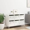 vidaXL Sideboard White Cold-rolled steel Medium Sideboard Rectangular