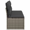 vidaXL Garden Sofa Grey PE Rattan 3-seater UV-resistant materials