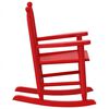 vidaXL Rocking Chair Red Poplar Wood Small Rocking Chair Rectangular