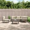 vidaXL Garden Lounge Set Anthracite Poly rattan Medium Seats Many