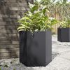 vidaXL Garden Planter Set of 2 Black Steel Medium Durable
