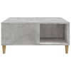 vidaXL Coffee Table Concrete gray Engineered wood, solid eucalyptus wood