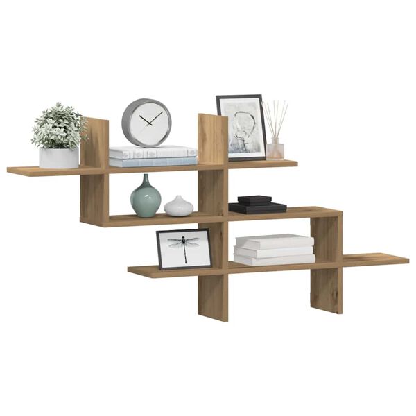 vidaXL Wall Shelf Artisian Oak 49.0x7.1x23.8" Engineered Wood